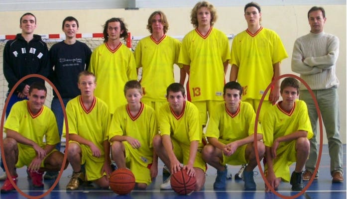 Sylvain Dousset & Julien Travers, en équipe Cadets de basket